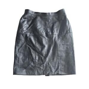 Vintage 1990s Leather Pencil Skirt lined size 4 Real Genuine Leather!!